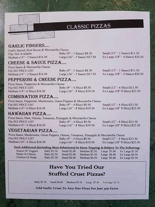 Eatza Pizza at Troys - Cape Breton, NS menu_pic