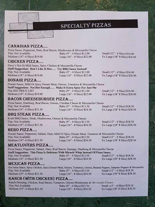 Eatza Pizza at Troys - Cape Breton, NS