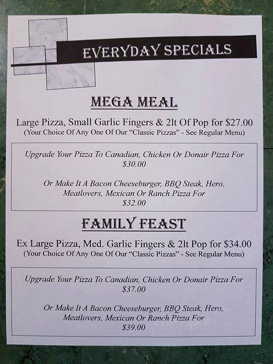 Eatza Pizza at Troys - Cape Breton, NS menu_pic