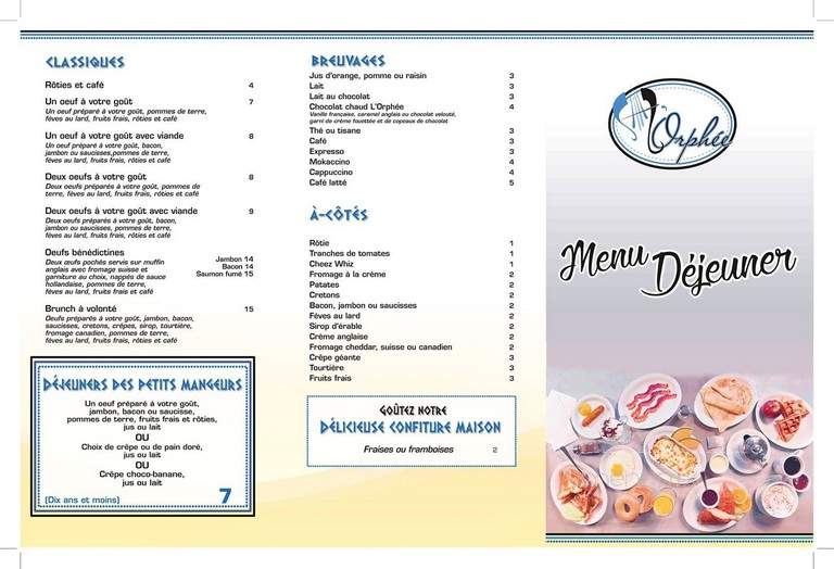 Restaurant La Normande - La Baie, QC menu_pic