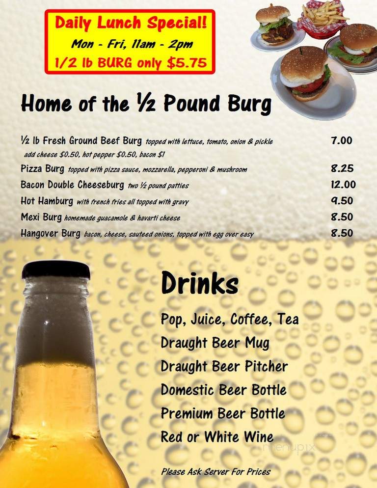 Colchester Bar & Grill - Harrow, ON menu_pic