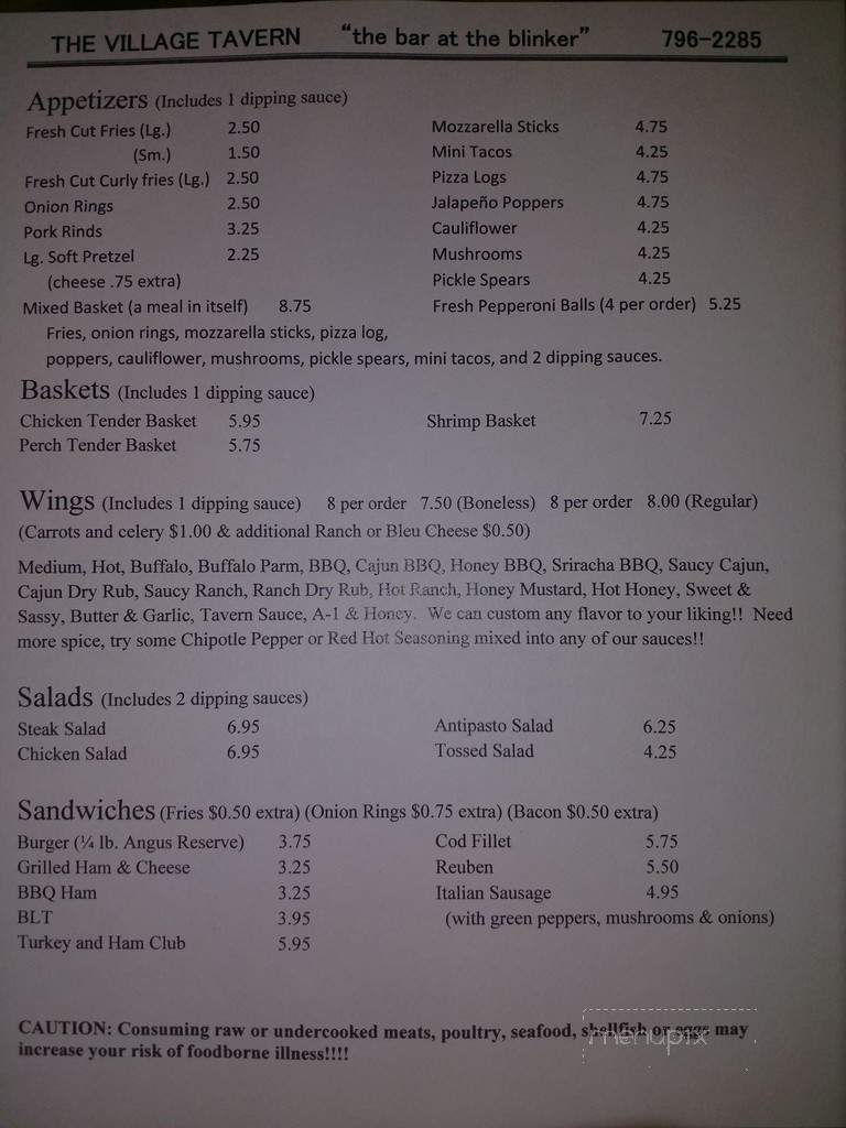 Village Burger - Markham, ON menu_pic