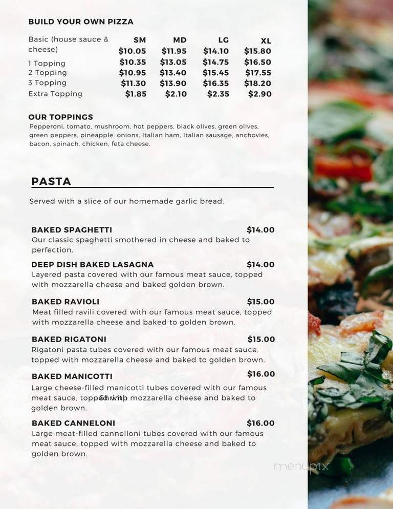 Jim's Greek-Italian Eatery - Belleville, ON menu_pic