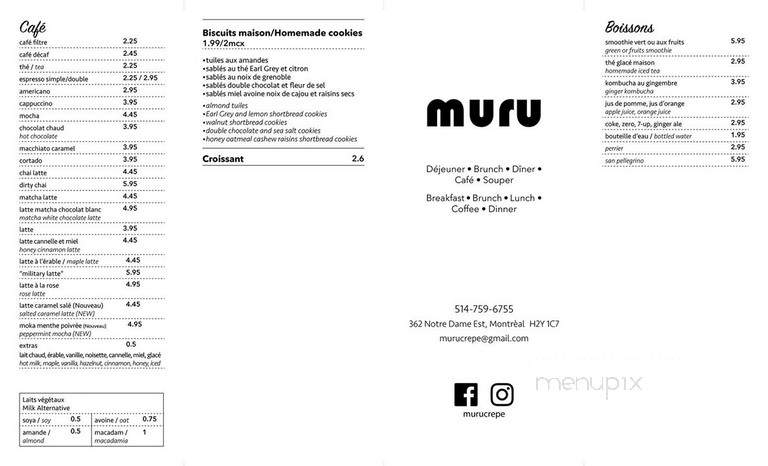 Crepe Cafe - Montreal, QC menu_pic
