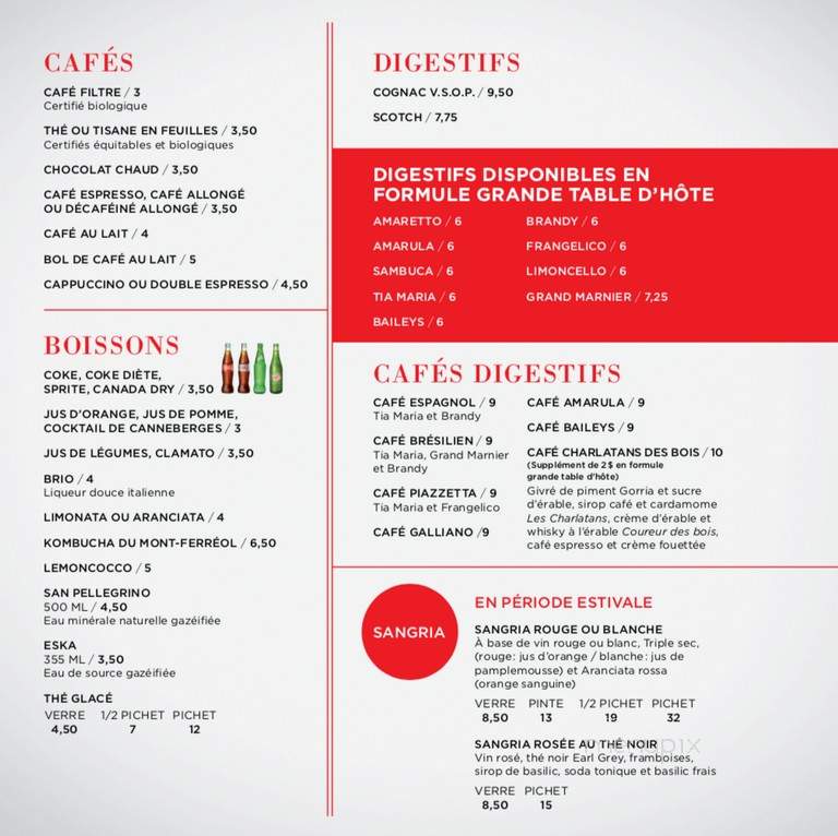 La Piazzetta Restaurant - Saint-Lambert, QC menu_pic