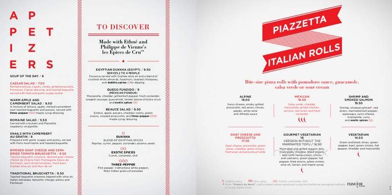 La Piazzetta Restaurant - Saint-Lambert, QC menu_pic
