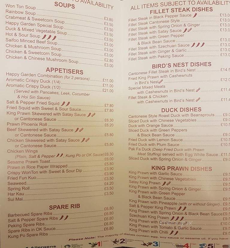 Happy Garden Restaurant - Elora, ON menu_pic