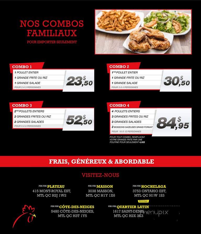 Piri Piri Rotisserie - Montreal, QC menu_pic