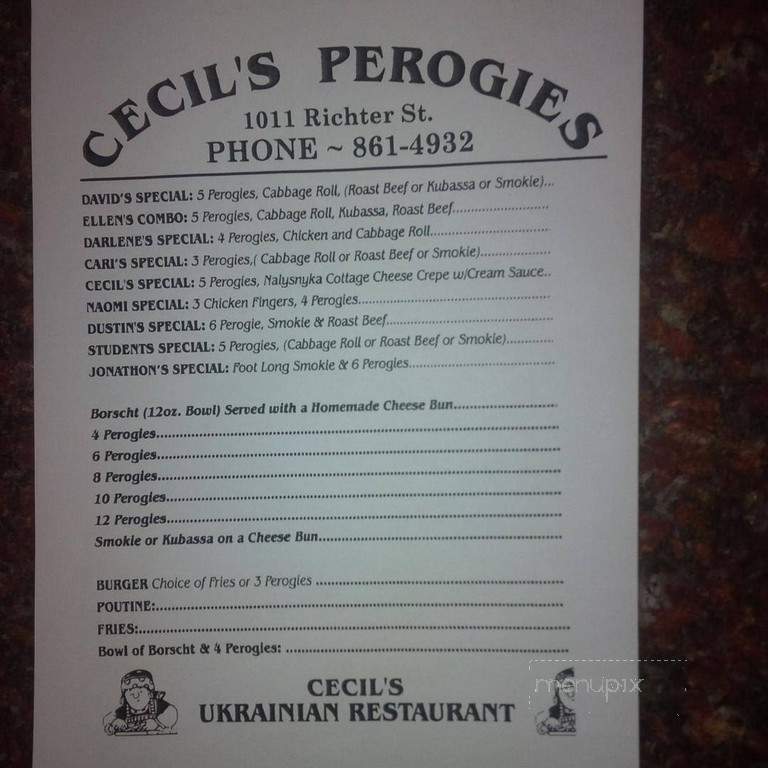 Cecil's Perogies - Kelowna, BC