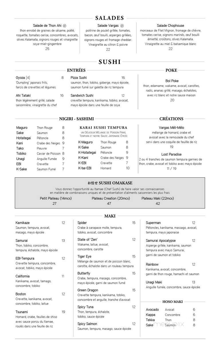Kobe Japanese Steakhouse & Seafood - Montreal, QC menu_pic