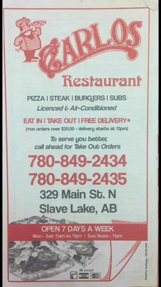 Carlos Pizza & Steakhouse - Slave Lake, AB