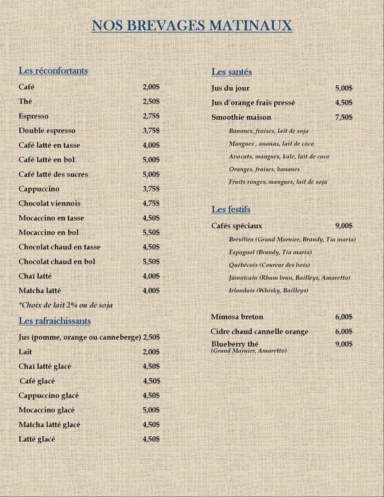 Creperie L'Armorique - Saint-Sauveur-Des-Monts, QC menu_pic
