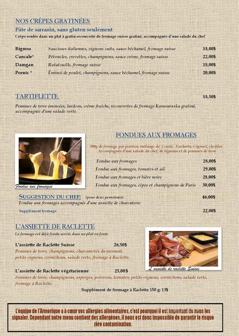 Creperie L'Armorique - Saint-Sauveur-Des-Monts, QC menu_pic