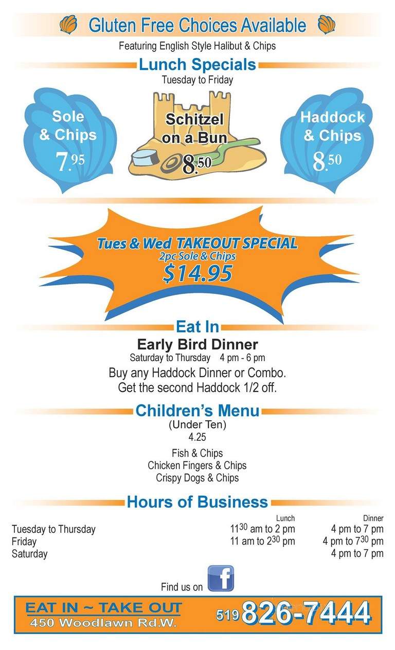 Captain Jack's Restaurant - Guelph, ON menu_pic