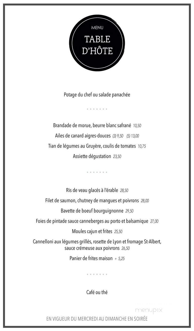 Cafe Le Petit Flore - Montreal, QC menu_pic