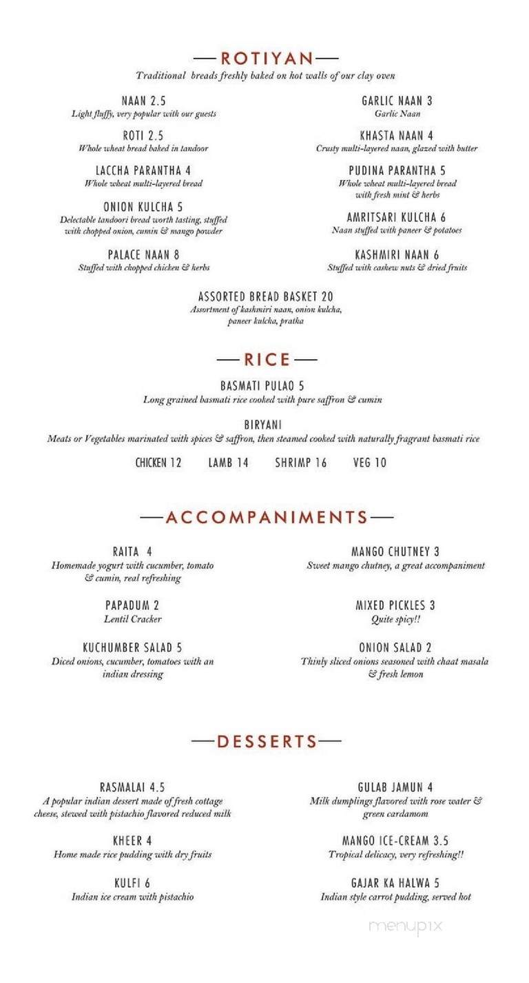 Bombay Palace - Brampton, ON menu_pic
