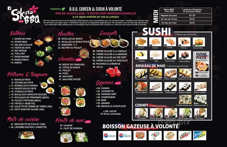 Restaurant Legault - Marchand, QC menu_pic