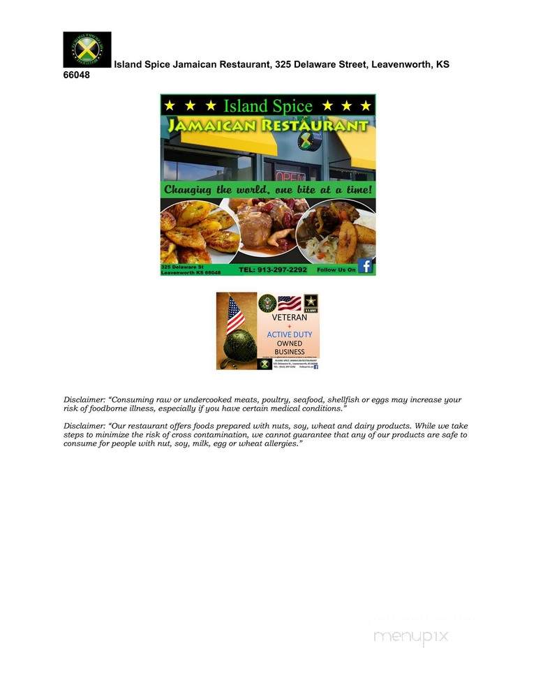 Island Spice - Toronto, ON menu_pic