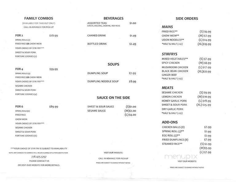 Wok Now Express - Vernon, BC menu_pic