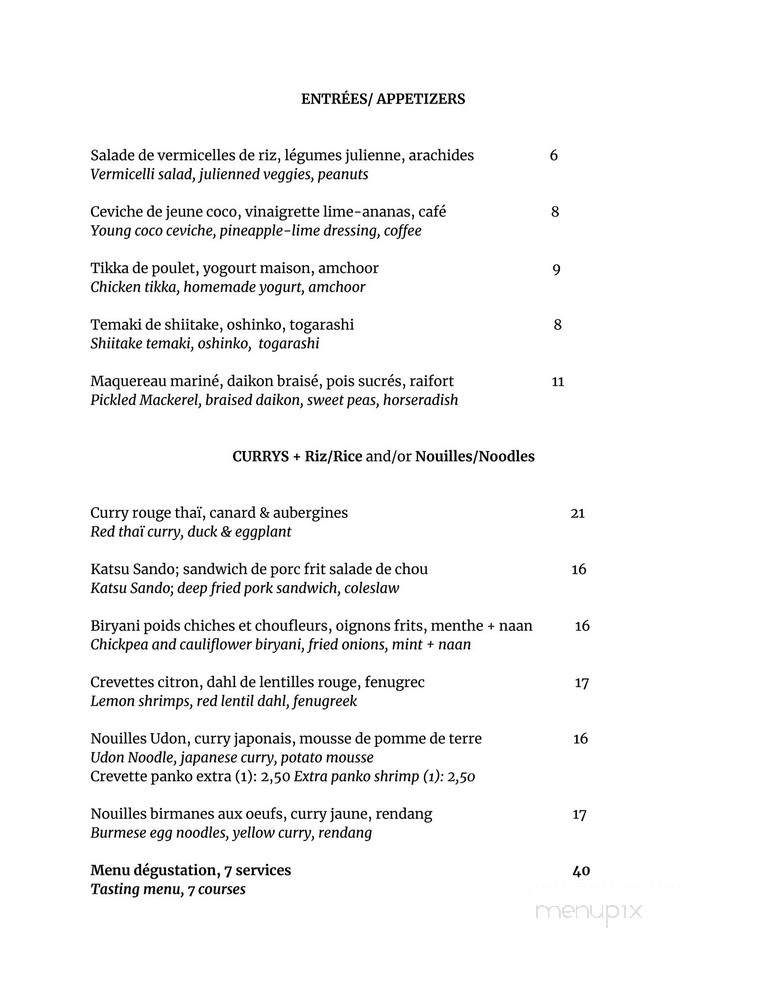 Bratwurst - Montreal, QC menu_pic