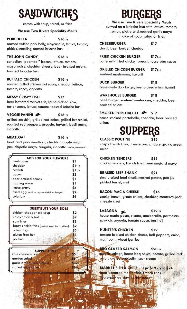 Swans Brew Pub - Victoria, BC menu_pic