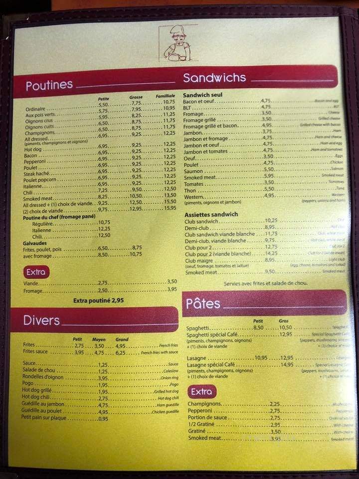 Cafe Central - Coaticook, QC menu_pic