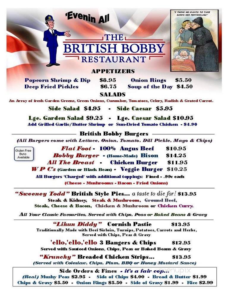 British Bobby Restaurant - Parksville, BC