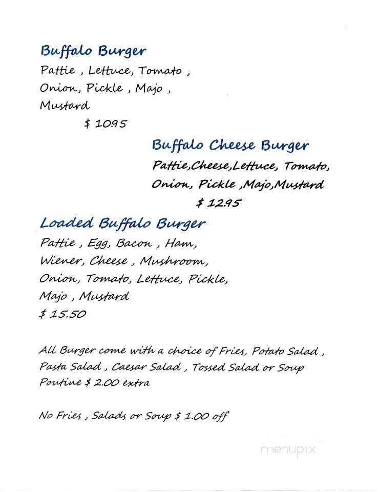 Happy Eater Restaurant - Alexis Creek, BC menu_pic