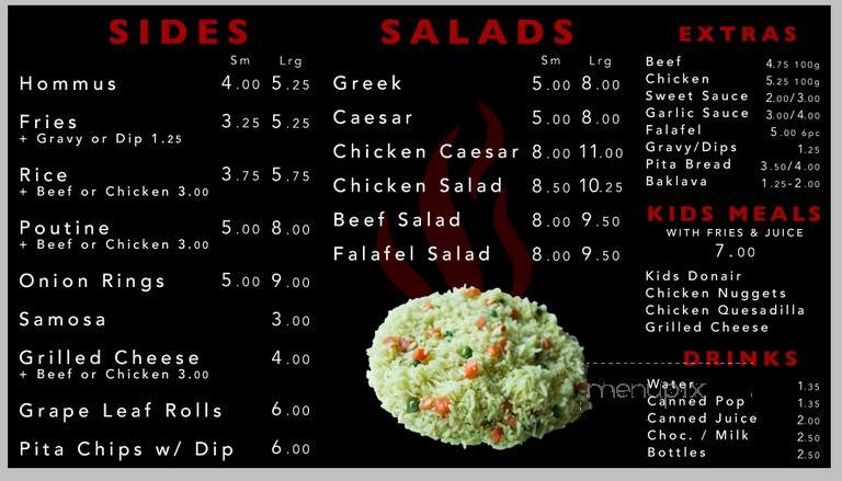 My Donair & Pizza - Calgary, AB menu_pic