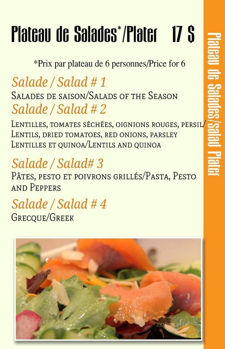 Cafe Imagination - Montreal, QC menu_pic
