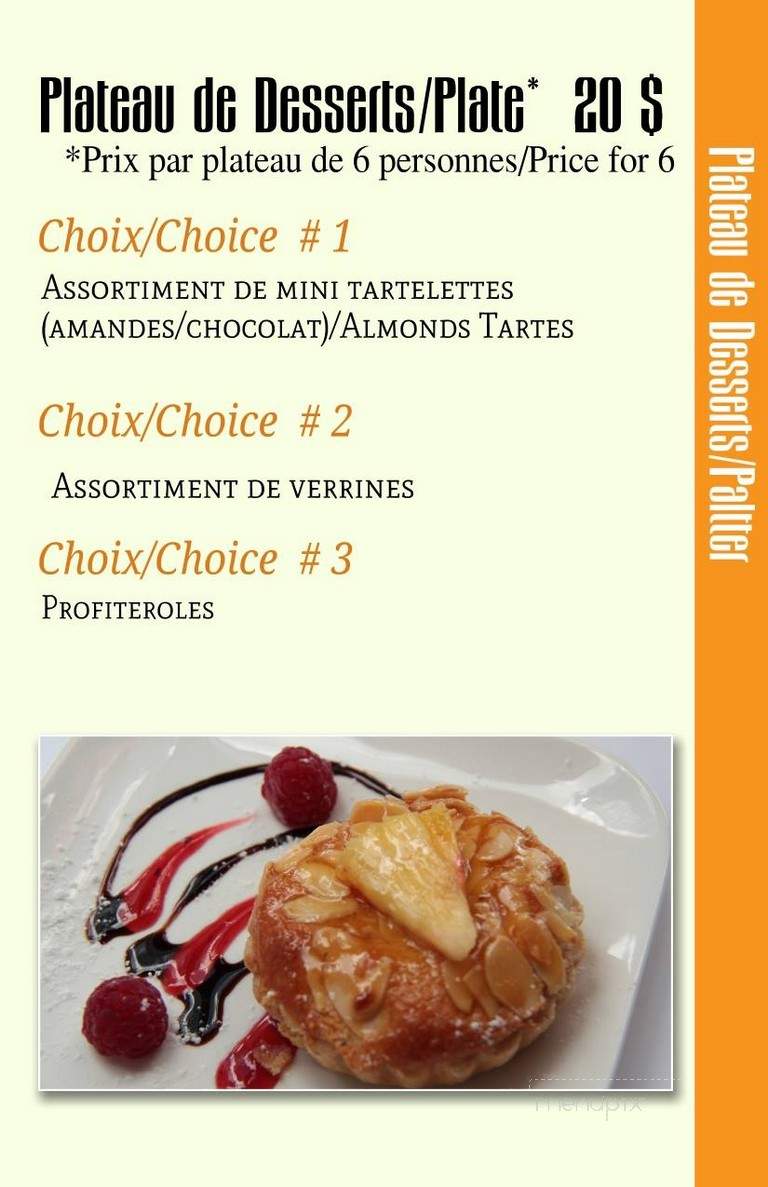 Cafe Imagination - Montreal, QC menu_pic