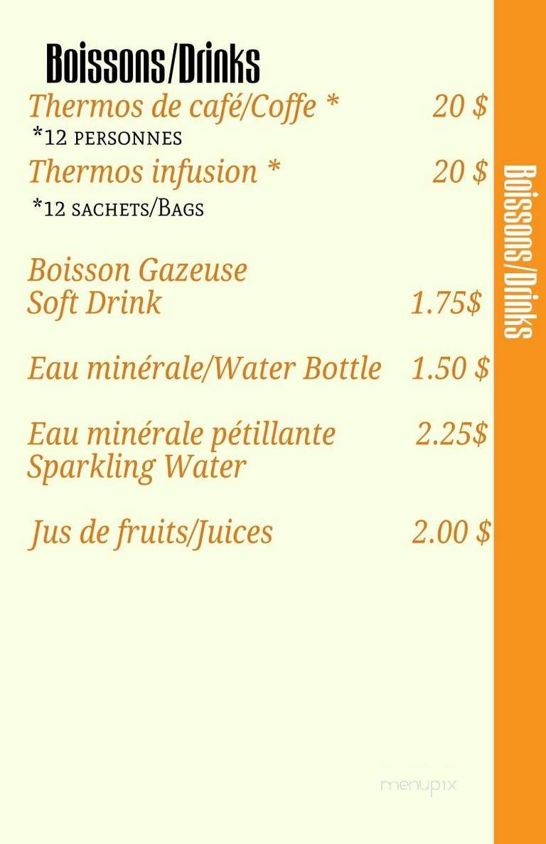 Cafe Imagination - Montreal, QC menu_pic