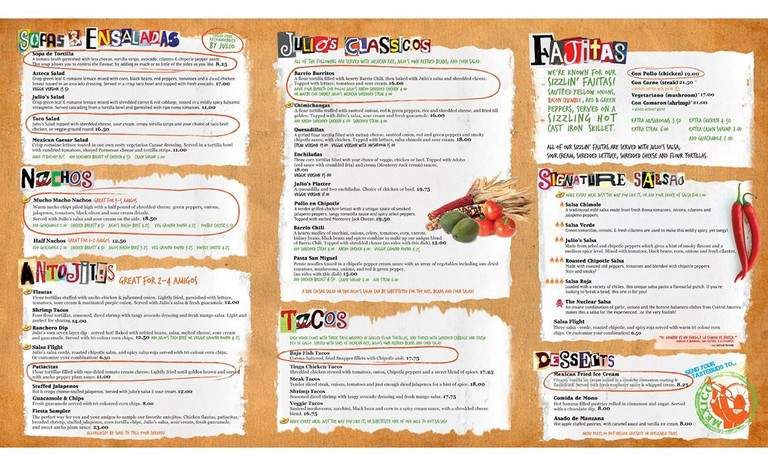 Julio's Barrio Mexican Restaurant - Calgary, AB menu_pic