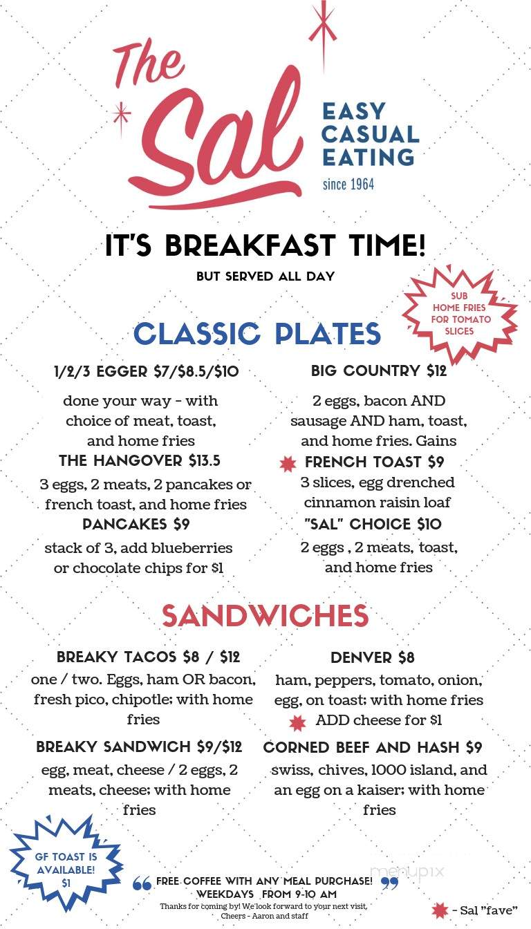 Salsbury Grill - Thunder Bay, ON menu_pic