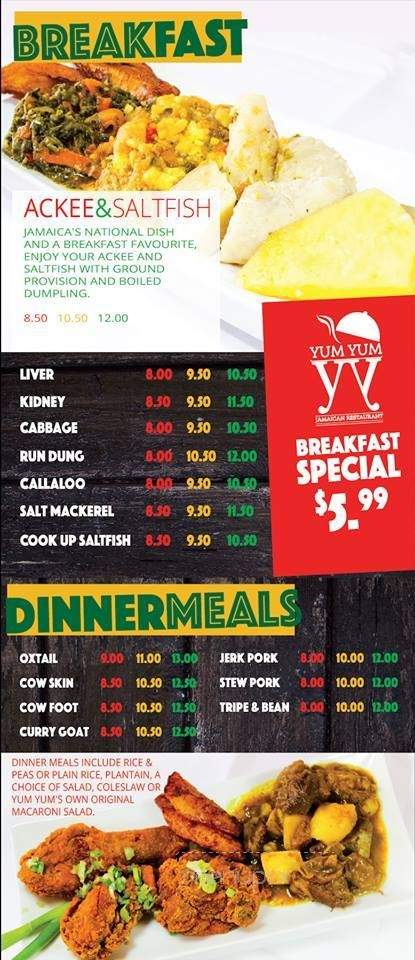 Yum Yum Cafe - Toronto, ON menu_pic