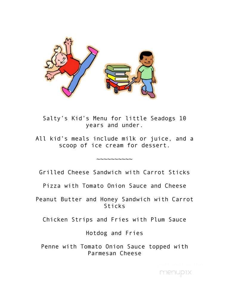Salty's - Halifax, NS menu_pic