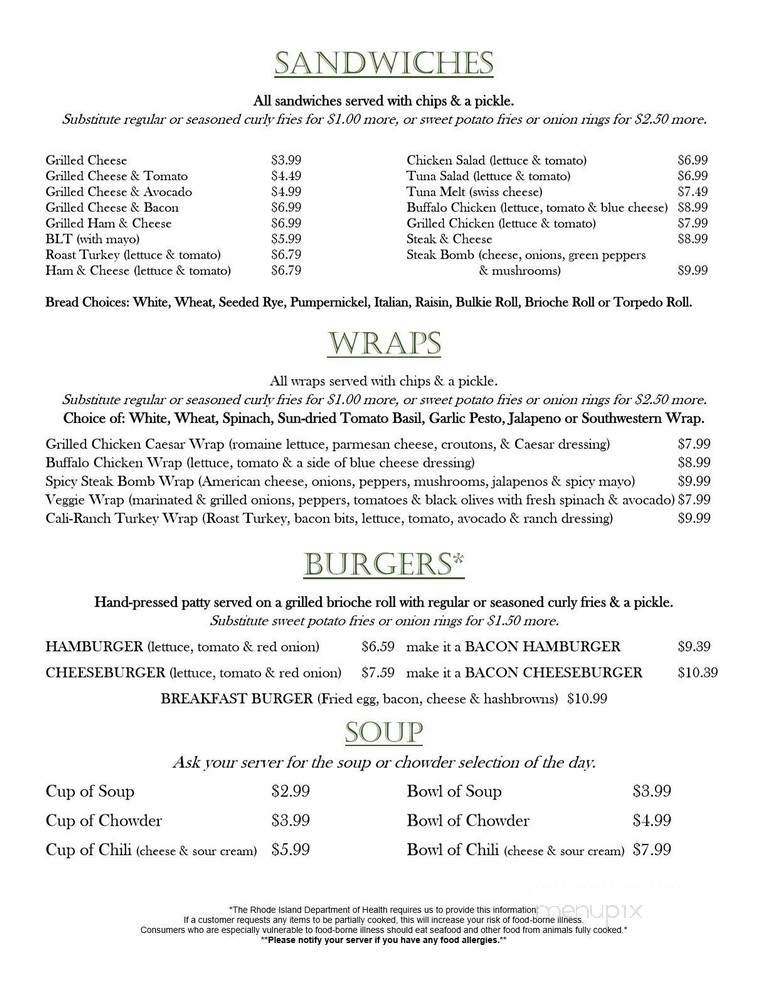 Mae's Place - Stevensville, ON menu_pic