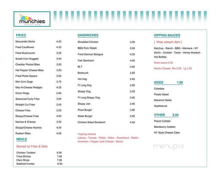 Munchies - Oil Springs, ON menu_pic