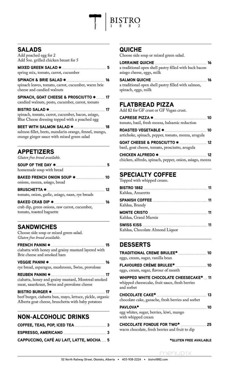 Bistro Provence - Okotoks, AB menu_pic