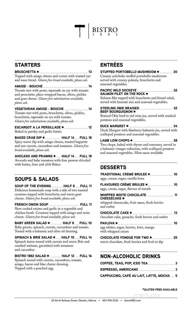 Bistro Provence - Okotoks, AB menu_pic
