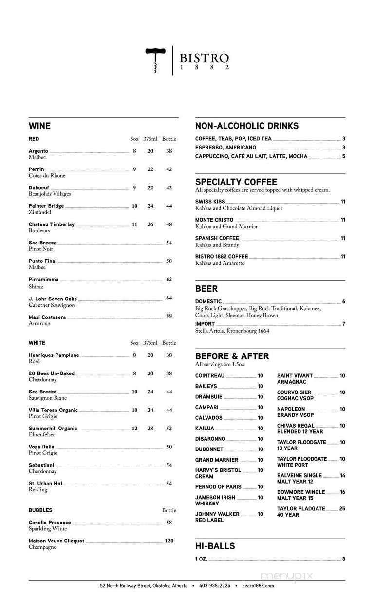 Bistro Provence - Okotoks, AB menu_pic