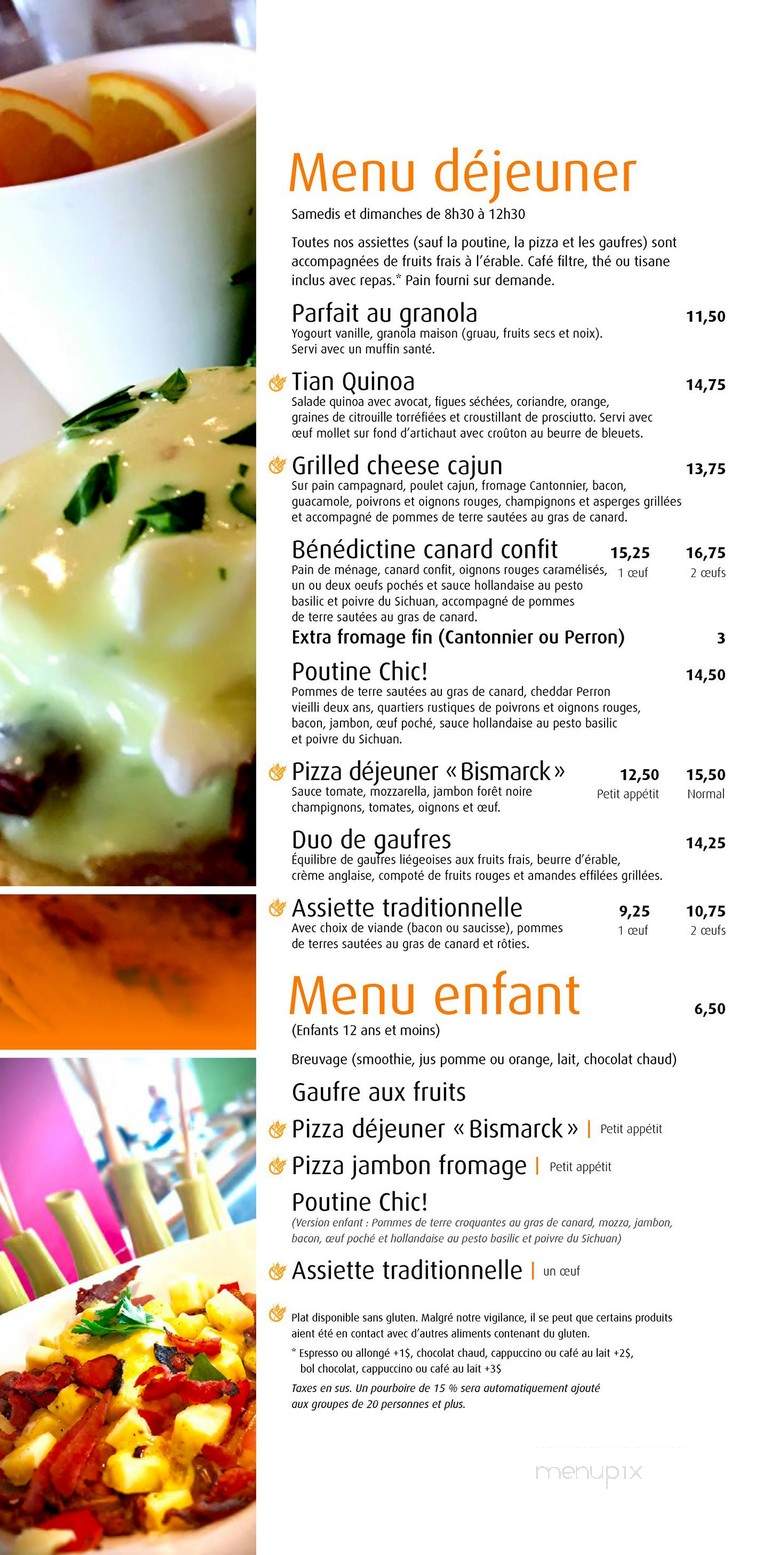 Chic Alors - Quebec, QC menu_pic