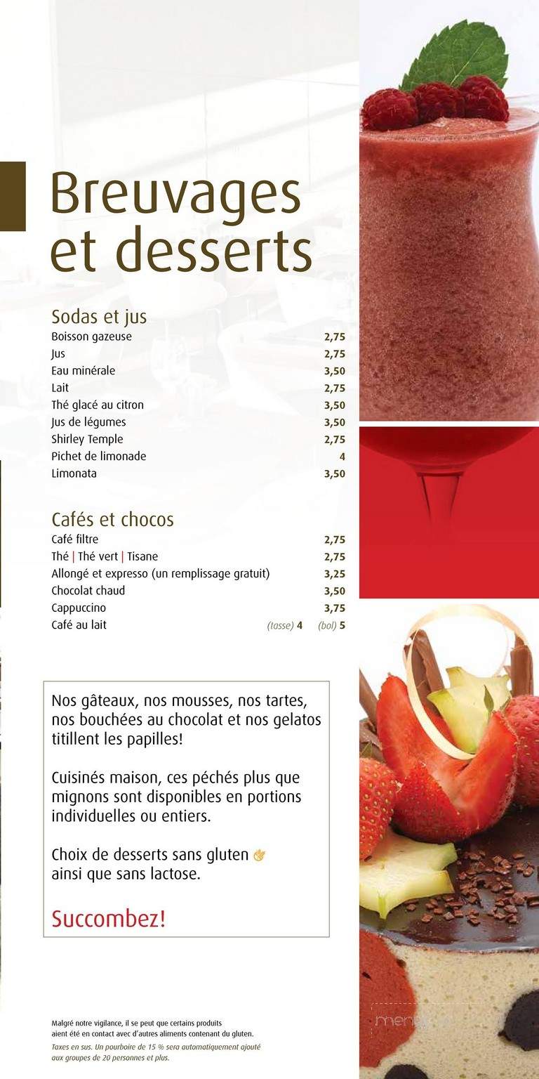 Chic Alors - Quebec, QC menu_pic