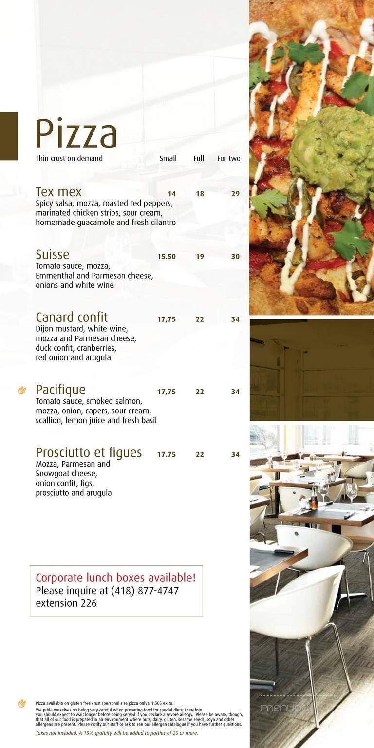 Chic Alors - Quebec, QC menu_pic