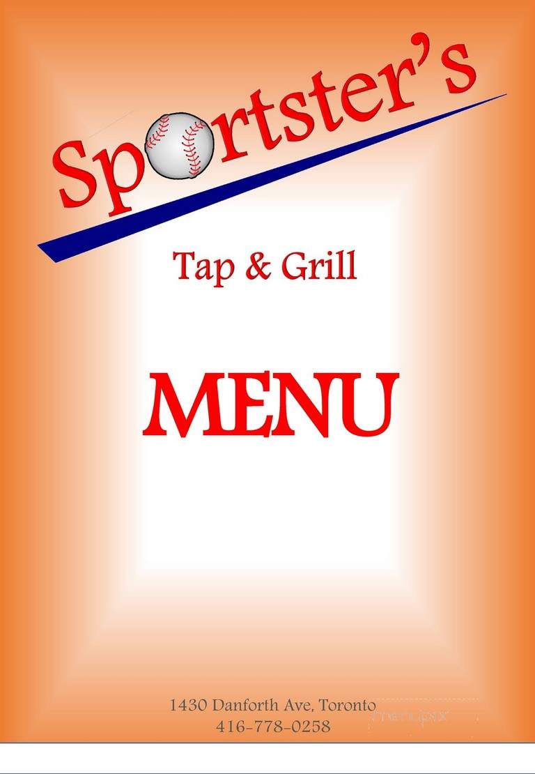 Sportster's - Toronto, ON menu_pic