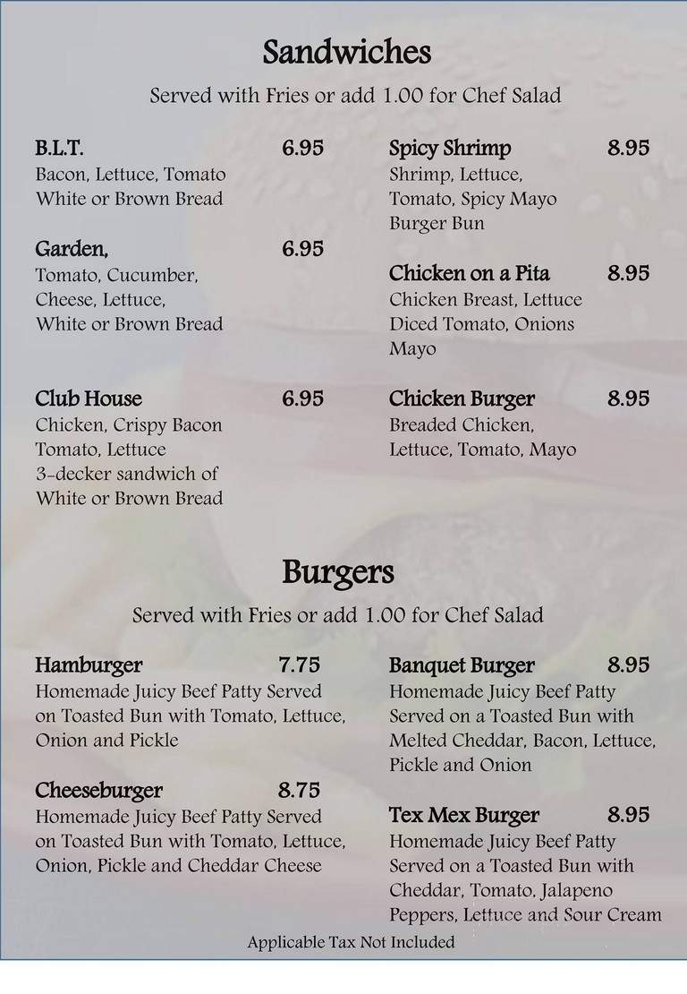 Sportster's - Toronto, ON menu_pic