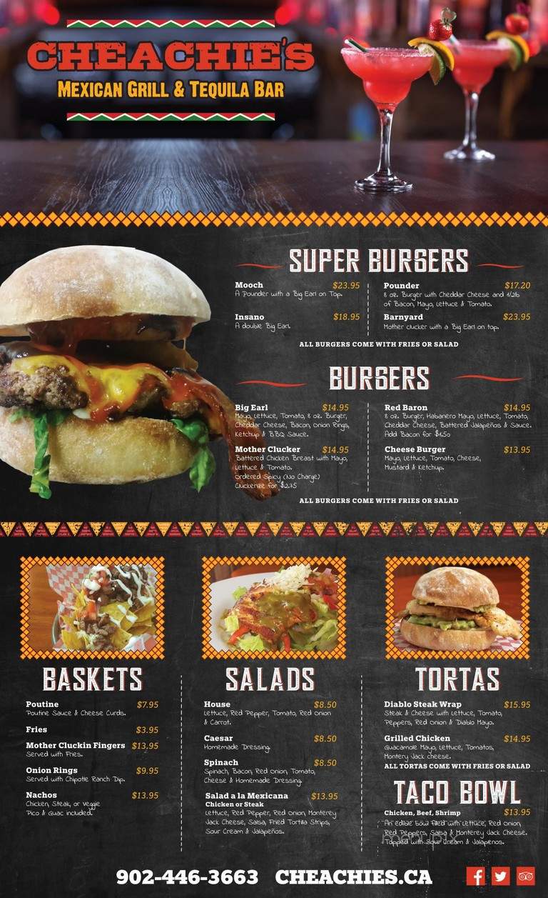 Cheachie's Grill & Lounge - Halifax, NS menu_pic