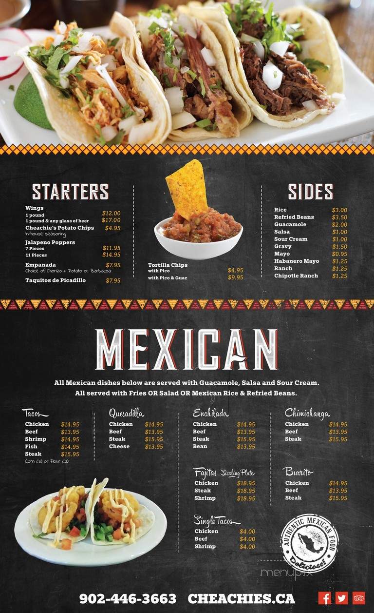 Cheachie's Grill & Lounge - Halifax, NS menu_pic