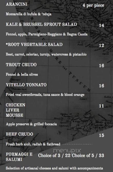 Enoteca Sociale - Toronto, ON menu_pic