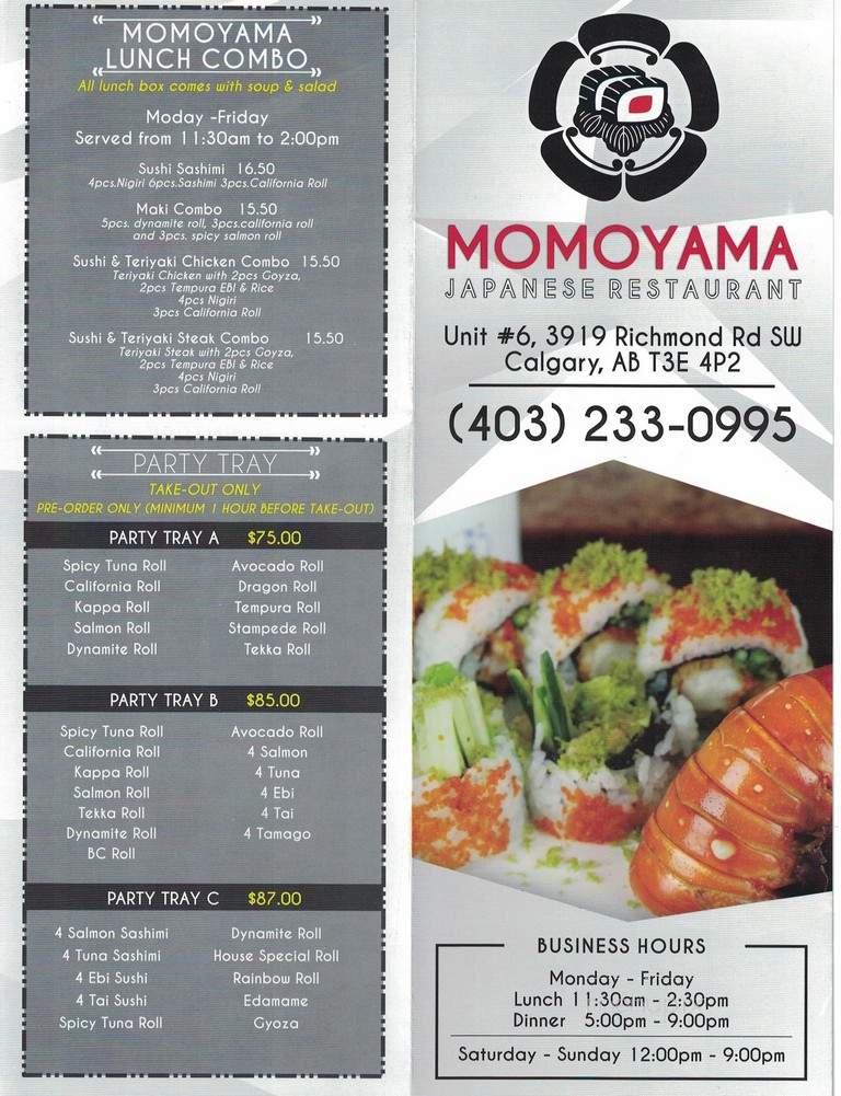 Momo-Yama Sushi Japanese Cuisine - Calgary, AB